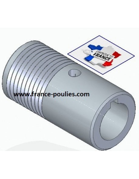 Poulie Poly-V alu diam 035 J 4 dents monobloc - Fournitures