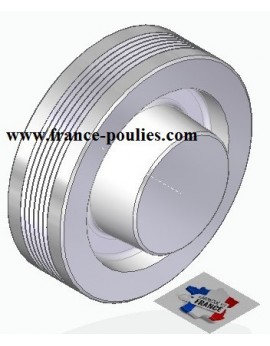 Poulie Poly-V alu diam 035 J 4 dents monobloc - Fournitures