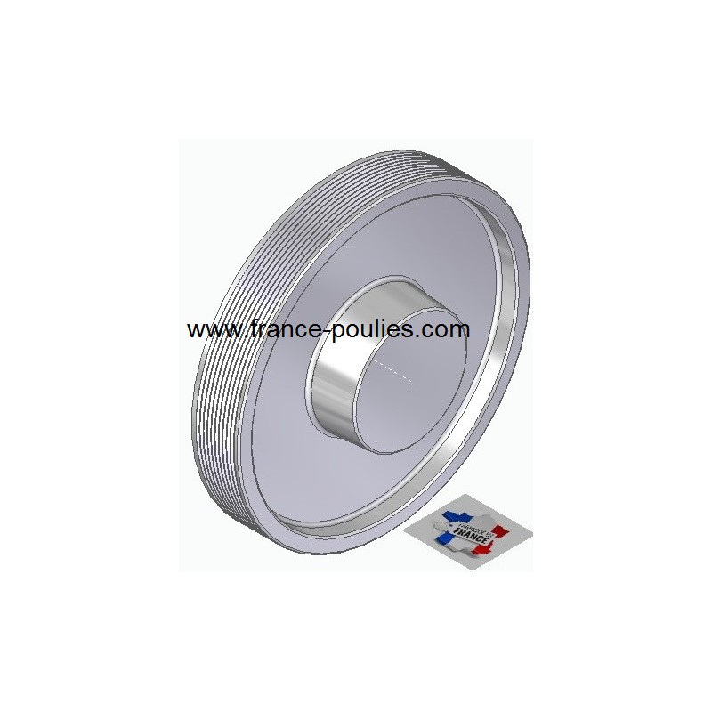 Poulie Poly-V alu diam 035 J 4 dents monobloc - Fournitures