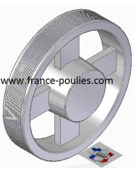 POULIE POLY-V ALU Øext 200 PJ 12 GORGES