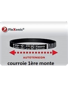 courroie poly v  636 PJ 6 dents  flexonic Hutchinson