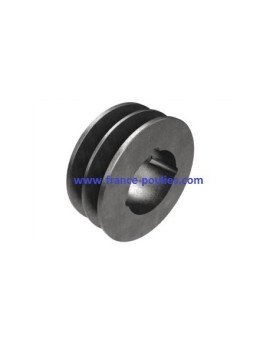 Poulie fonte 2 SPC Øp 200 Øext 209.6 avec moyeu 2517 Ø30 + rainure de 8